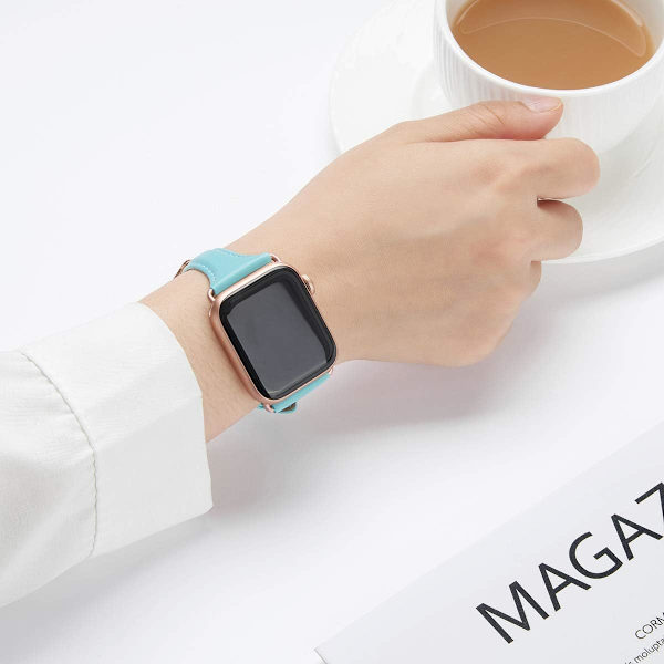 Läderband Kompatibel med Apple Watch Band 38mm 40mm