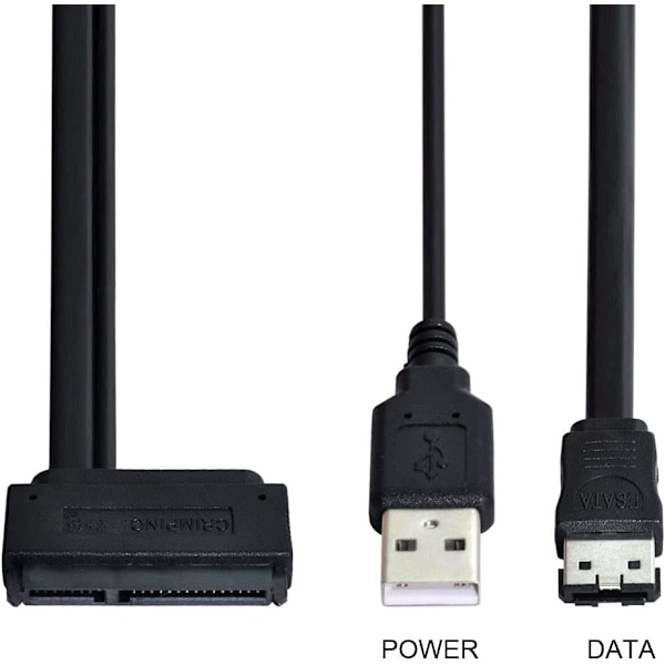 2,5 tums hårddisk 22 stift till Edata + USB-ström 50 cm