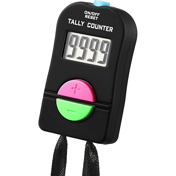 Digital håndholdt Clicker Elektronisk Manuell Plus og Minus Bærbar Digital Clicker Counter Med Snøre For Sport Golf