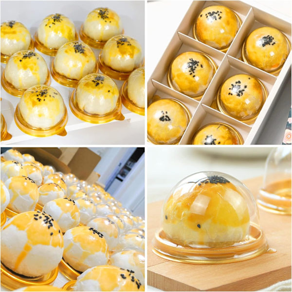50 st Dessert Box Mini Tårtbox Transparent Te Kaka Presentask