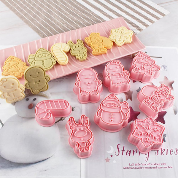 Julekakeformsett - 3D Ätbara Cookie Cutters for baking