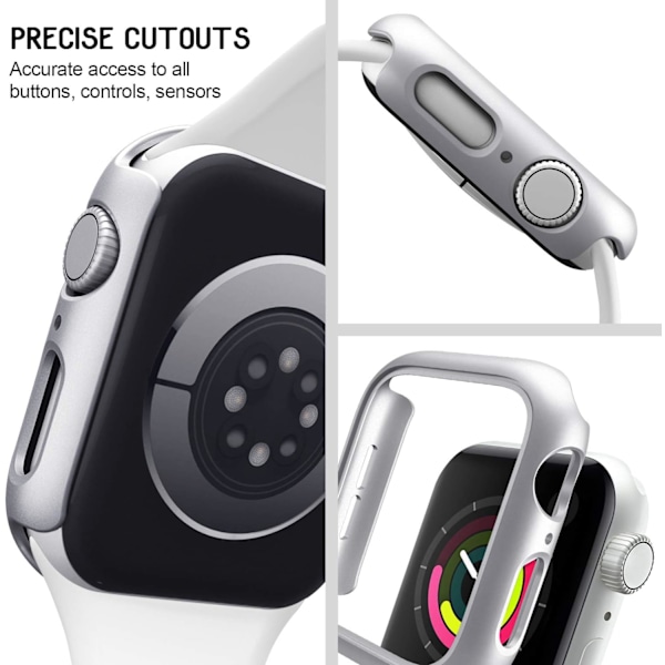 4-pak Kompatibel med Apple Watch Case 38mm [INGEN Skærmbeskytter] Serie 3 2 1, Hård PC Bumper Case Beskyttelsesramme Kompatibel med iWatch 38mm,