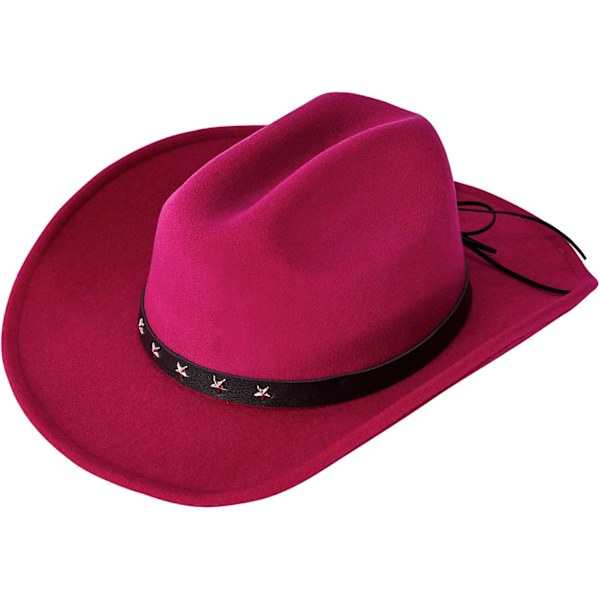 Western Cowboy Hatt Cowgirl Sheriff Hatt Bred Brätte Filt Fedora Män Kvinnor Cosplay