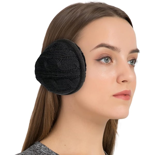 Winter Ear Muffs for Women Men (2 Pack/ 1 Pack) Foldable Behind the Head Ear