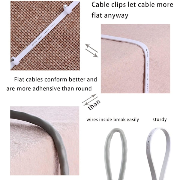 Cat 6 Ethernet-kabel 50 fot, utendørs og innendørs støtte 10 Gbps
