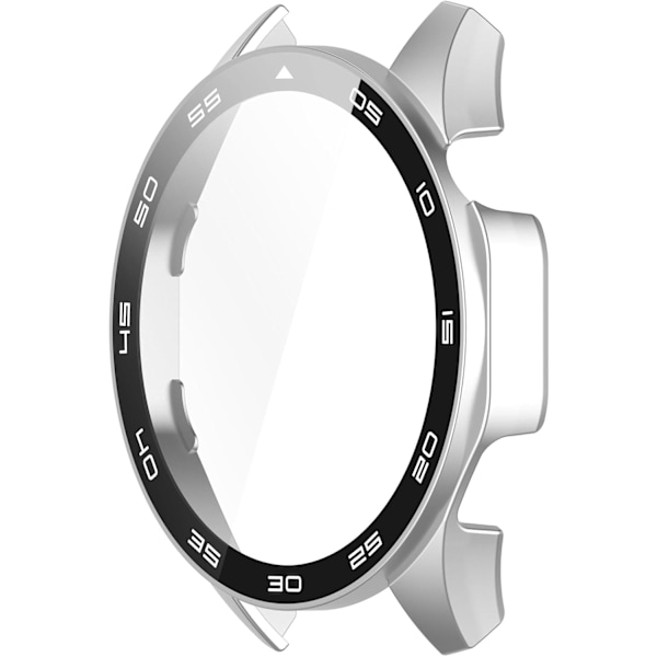 3-pak Etui Kompatibelt med Huawei Watch GT 4 46mm (Ikke GT4 41mm) Etui med Skærmbeskytter Hærdet Glas Beskyttelsescover (Sort+Sølv+Rose Guld)