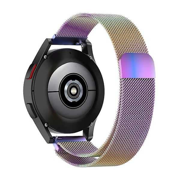 Udskiftningsrem i rustfrit stål, magnetisk Milan-modearmbånd til Samsung Galaxy Watch 3 Rainbow 20mm