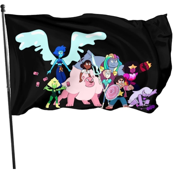 Steven Anime Universe  3x5 Ft Banner Have Dekoration Tryk s med Metal Øjer Sort Sort