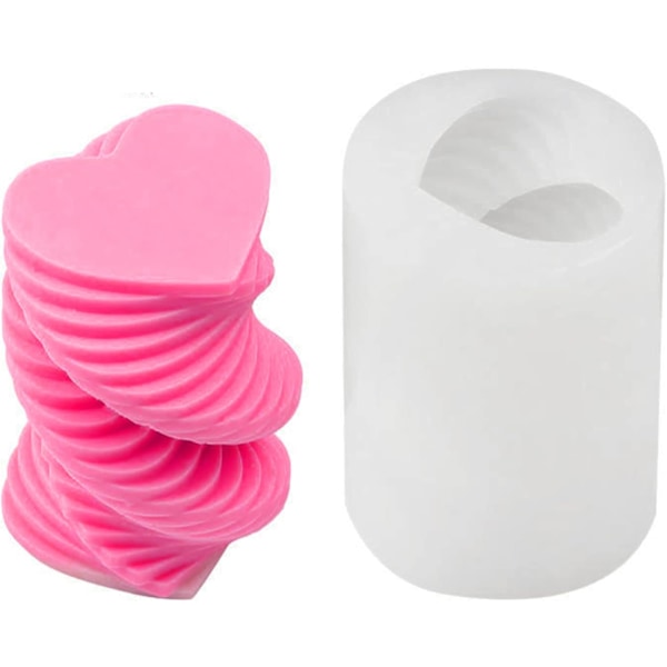 3D roterande hjärtform mould, kreativ 3D-kärlek