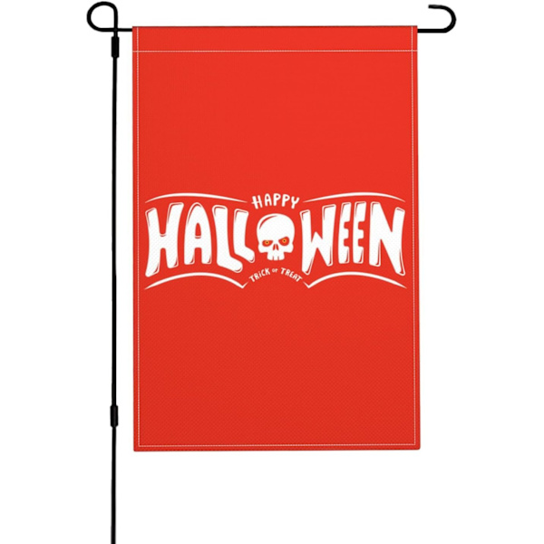 Halloween Trick or Treaters Hageflagg for utendørs 12x18 tommer tosidig slitesterk vår sommer hageflagg uteplass banner hjem pleninnredning svart svart