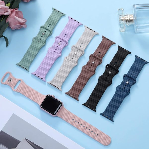 Silikonvævet rem, der er kompatibel med Apple Watch-rem 38 mm 40 mm 41 mm