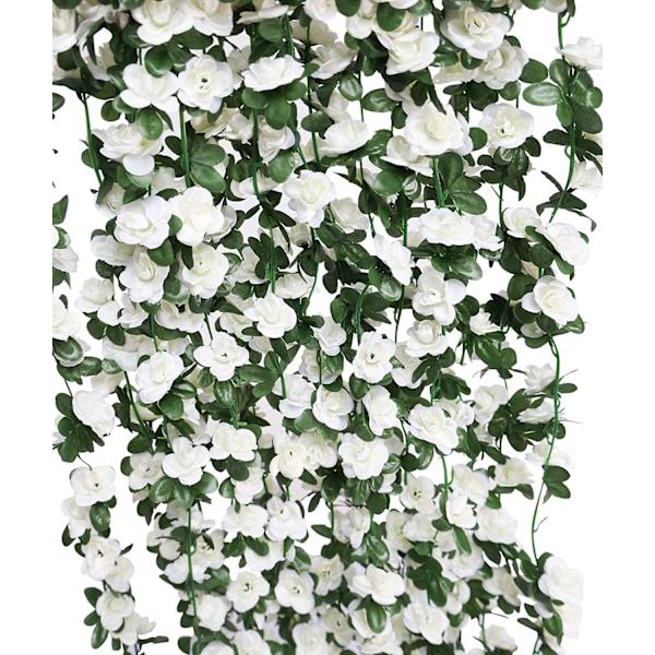 5PCS Blomstergirlang, Konstgjord Rosranka Konstgjorda Blommor Hängande Rosgirlang