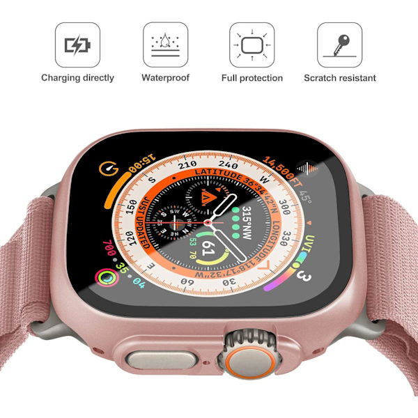 2-pak ur til Apple Watch Ultra 49 mm etui med indbygget