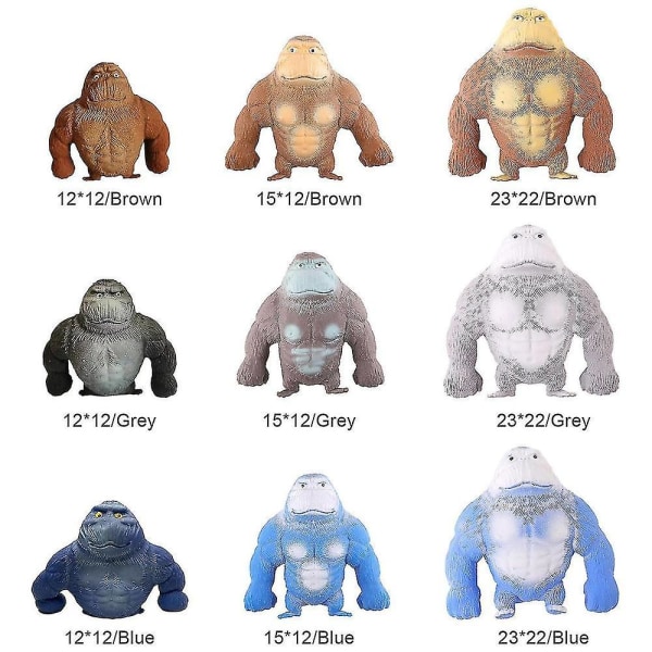 Børns gave brun abe legetøj stræk gorilla legetøj klemme legetøj til børn voksne Sts Relief TTE Brown 23*22