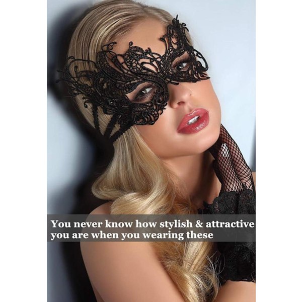 Blonder Karneval Maske Elastisk, Passer til Voksne, Blødt og Blidt Materiale, Specielt Til