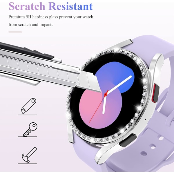 [3+3Pack för Samsung Galaxy Watch 5 skärmskydd och case 44mm