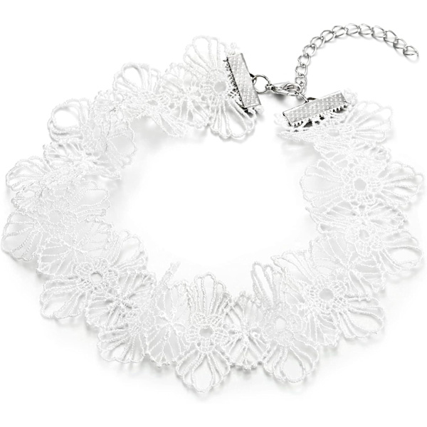 Bred blomstret chokerhalsbånd for kvinner