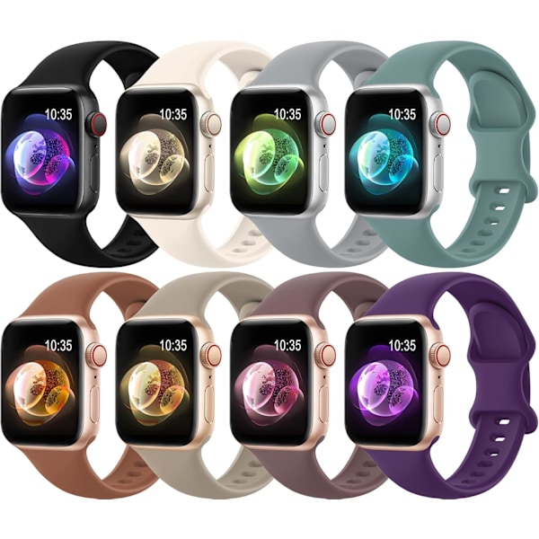 8-pack band kompatibel med Apple Watch Band 38mm 40mm