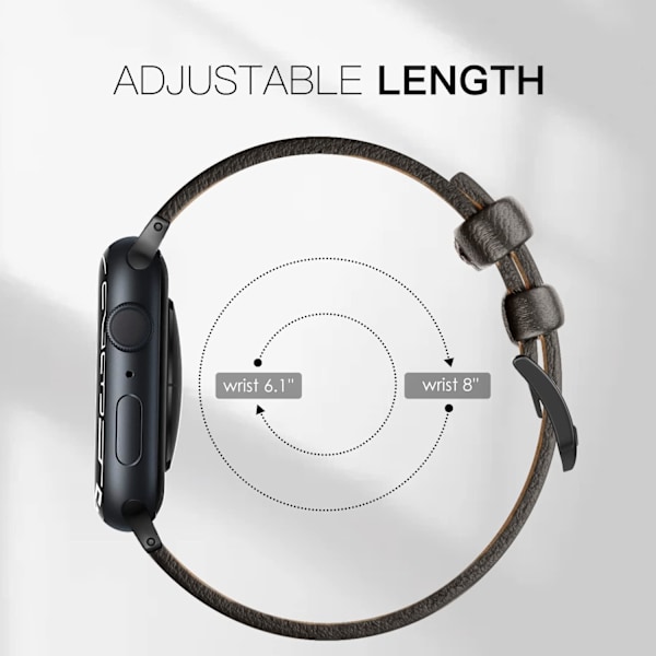 Læderremme, der er kompatible med Apple Watch 49mm 45mm 42mm