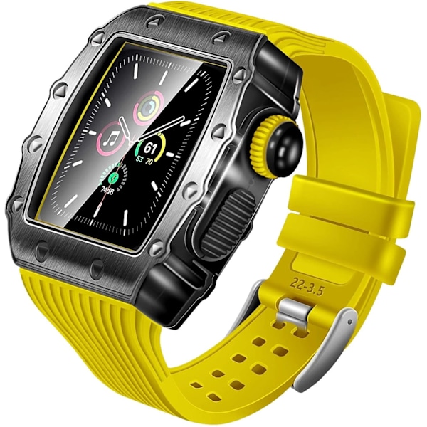 Slicone-rem + etui for Apple Watch Band 45mm 44mm