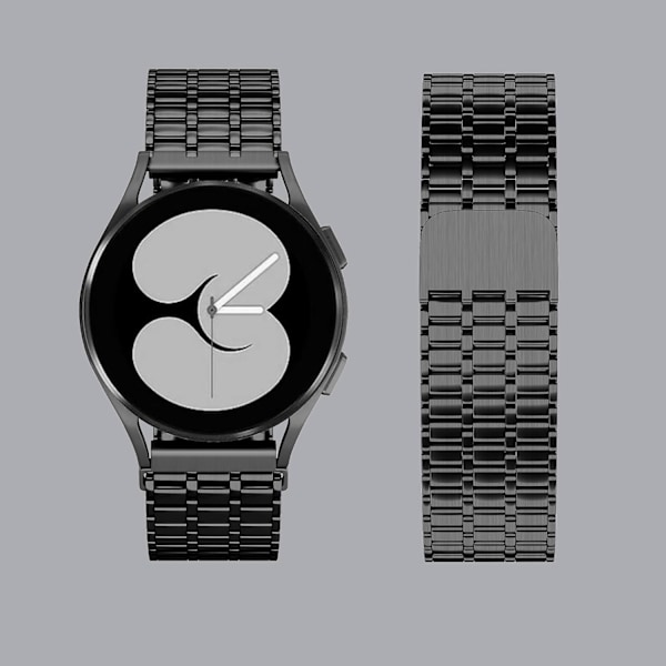 Rostfritt stålarmband kompatibelt med   GalaxyWatch 6 Classic 43mm 47mm, Watch 6/5/4 40mm 44mm,Watch 5 Pro 45mm, Watch 4 Classic 42mm 46mm, Svart