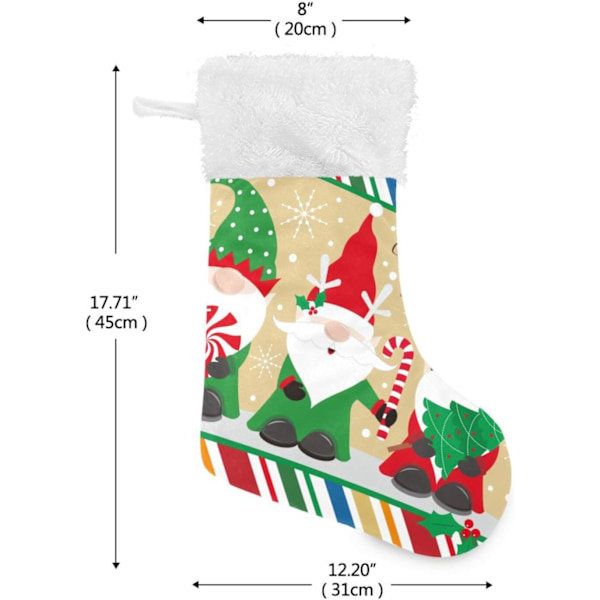 Julklapp, Personliga Julklappsstrumpor 2-pack Jultomten Snöflinga Jul 11 18 tum Julstrumpor Hängande Ornament