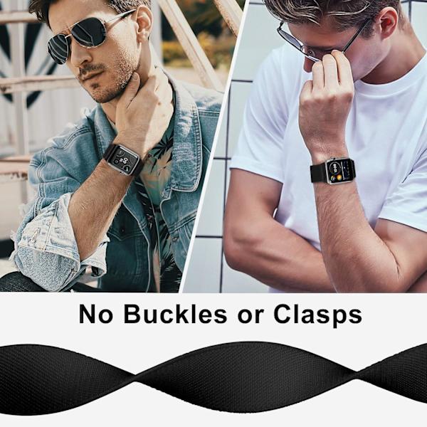 Strækbare nylon solo-remme, der er kompatible med Apple Watch