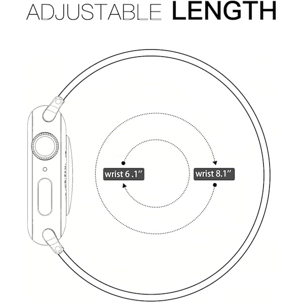 Kompatibel med Apple Watch Band 42 mm 44 mm 45 mm, uppgraderad version