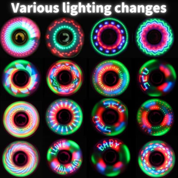 LED Fidget Leke - 18 Mønsterendringer - Stresslindring for Barn/Voksne m/ ADHD
