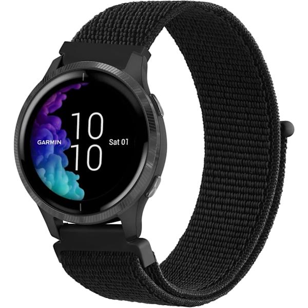Band för Garmin Venu/Vivoactive 3 klocka, 20 mm justerbar nylon