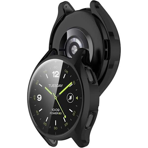 Kompatibelt Kompatibelt med Xiaomi Watch 2 Skyddsfodral, Fulltäckande TPU Skyddsfodral Skal Kompatibelt med Xiaomi Watch (Svart) Sva