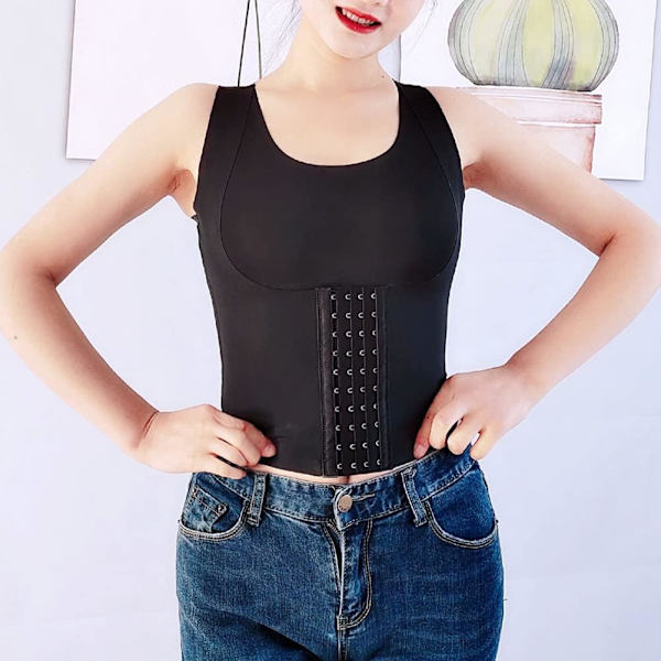 Kvinde corsage korset 4-i-1 talje knappede bh shapewear cincher talje