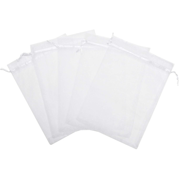 50 stk 8X12 tommer snoretræk i organza