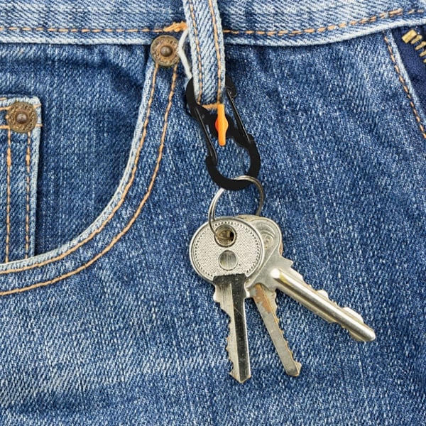 Mini rustfrie karabinhaker - S-formede nøkkelringhaker