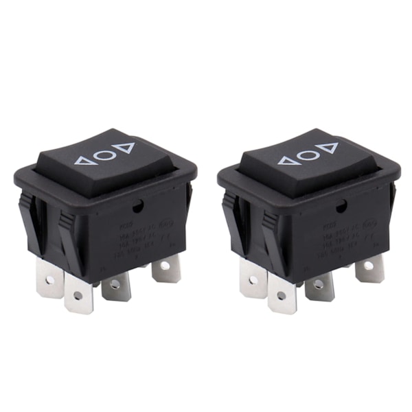 Momentary Rocker Switch - 16A DPDT ON-OFF-ON Rocker Switch, 2Pack