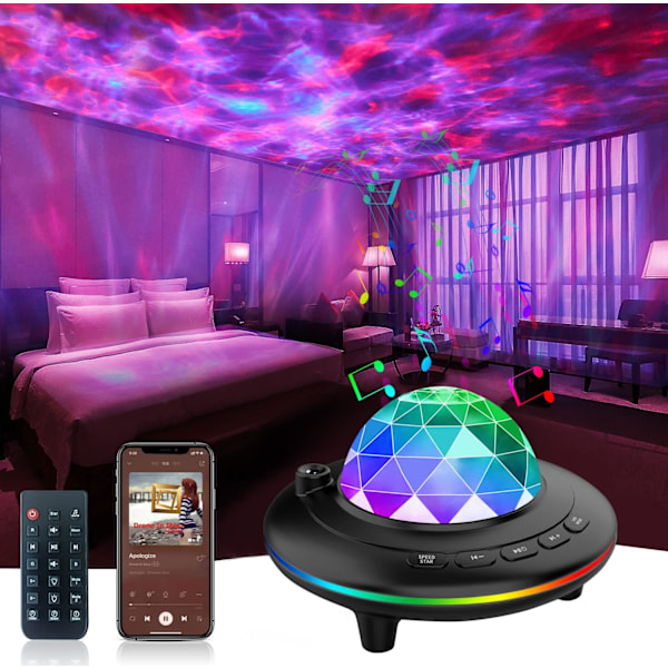 Stjerneprojektor. Galaxy projektorlys. Ocean Wave Led
