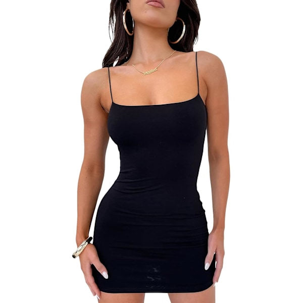 Sexy Spaghetti Strap Backless Dress - Low Cut Skinny