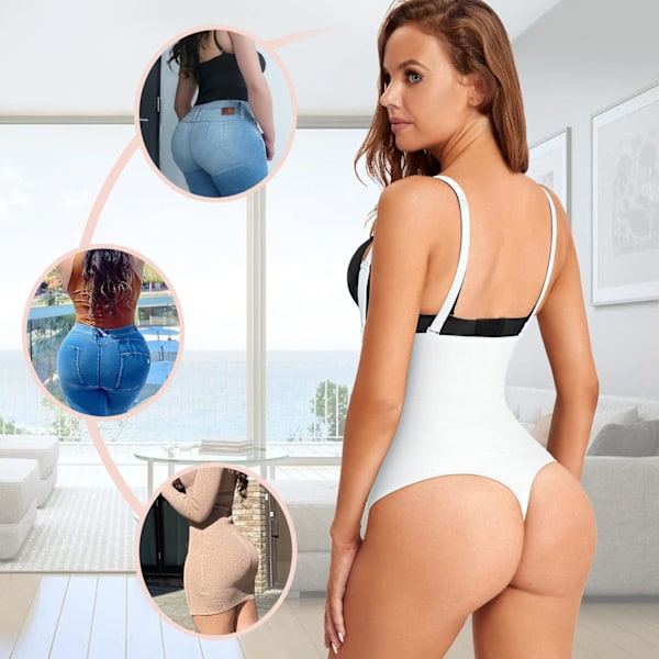Kvinder Talje Træner Shapewear Thong Bodysuit Sømløs Mave Kontrol Panty Faja