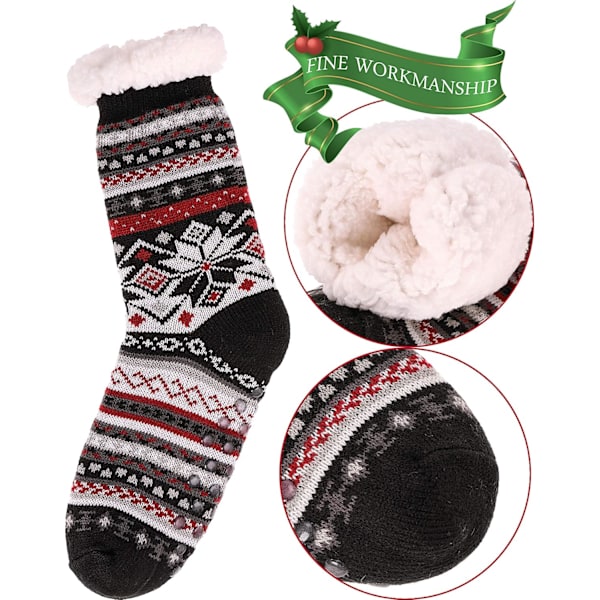 Kvinnors tofflor luddiga strumpor fluffiga mysiga stuga varma vinter mjuka tjocka bekväma fleece