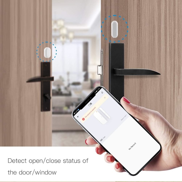 Tuya Smart Dør- og Vindussensor Smart Life Alarmsystem