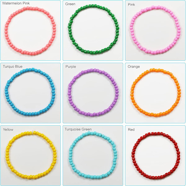 Ogenomskinlige hvide 4 mm frøperler - Glas Craft Beads (1200 stk.)