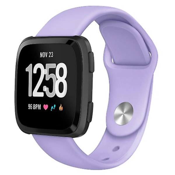 Til Fitbit Versa 2 / Fitbit Versa Lite Solid Color Silikonurrem TRS Pink Purple