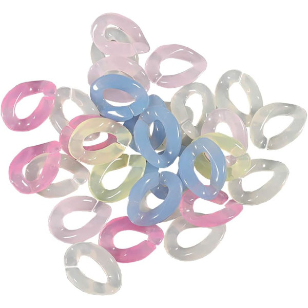 150 st Akryl C Clips Krokar Kedjelänkar Öppen länkringar Plast