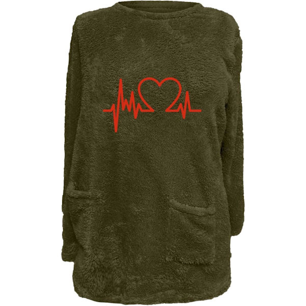 Kvinnors Fleece Sherpa Sweatshirts - Mysiga Vintertröjor