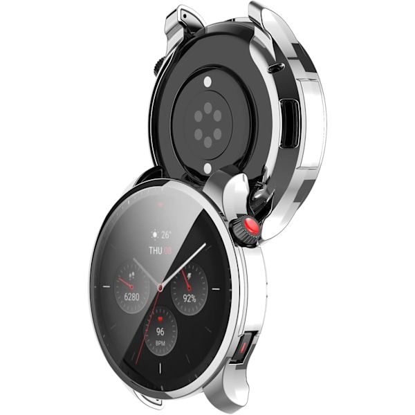 Yhteensopiva Amazfit GTR 4 -kotelon suojuksen kanssa, erittäin ohut pehmeä kokokotelo ja näytönsuoja kokonaisvaltainen suojakotelo lisävarusteet Amazfit GTR 4:lle