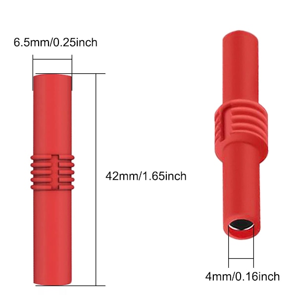 10 stk 4mm bananpluggkobling - hunn til hunn-kontakt