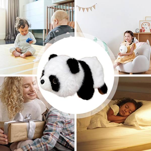 Fylld Panda Bjorn | Vändbar Panda och Röd Panda Dockan | Vändbar Fylld Djur Söta Sensoriska Fidget Leksaker, Soffa Prydnad för Sängbord, Vardagsrum