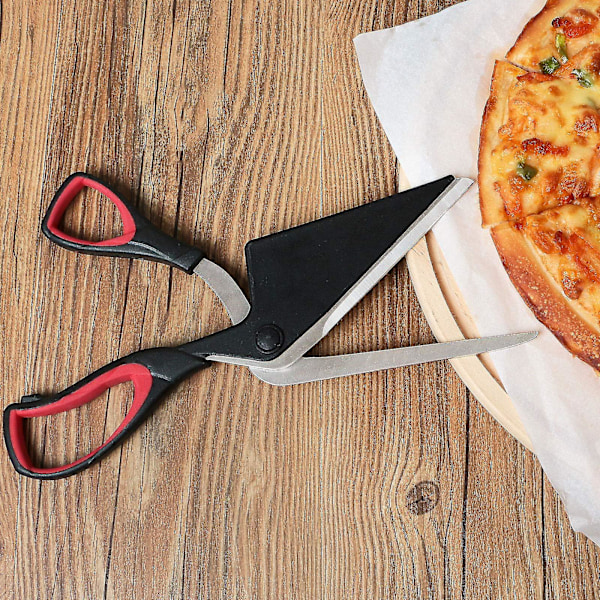 Pizzasaks, pizzaskjærer med spade i rustfritt stål av matvarekvalitet
