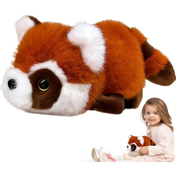 Fylld Panda Bjorn | Vändbar Panda och Röd Panda Dockan | Vändbar Fylld Djur Söta Sensoriska Fidget Leksaker, Soffa Prydnad för Sängbord, Vardagsrum