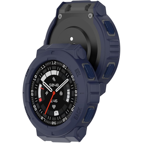 2-PAK Etuier Beregnet til Amazfit Active Edge Etui Cover TPU Beskyttende Skal Robust Bumper til Amazfit Active Edge Ur Etui Tilbehør (Sort&Mørk